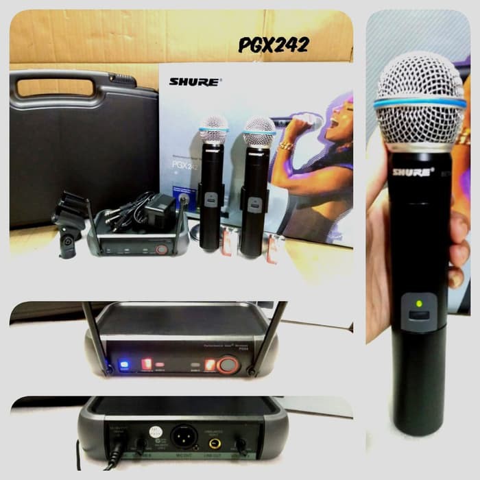 Mic Wireless Shure PGX 242 UHF microphone mikrofon pgx242