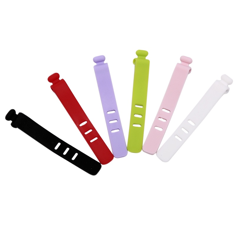 {LUCKID}Silicone Data Cable Organizer Headphone Cord Finishing Buckle Wrap Tie Strap