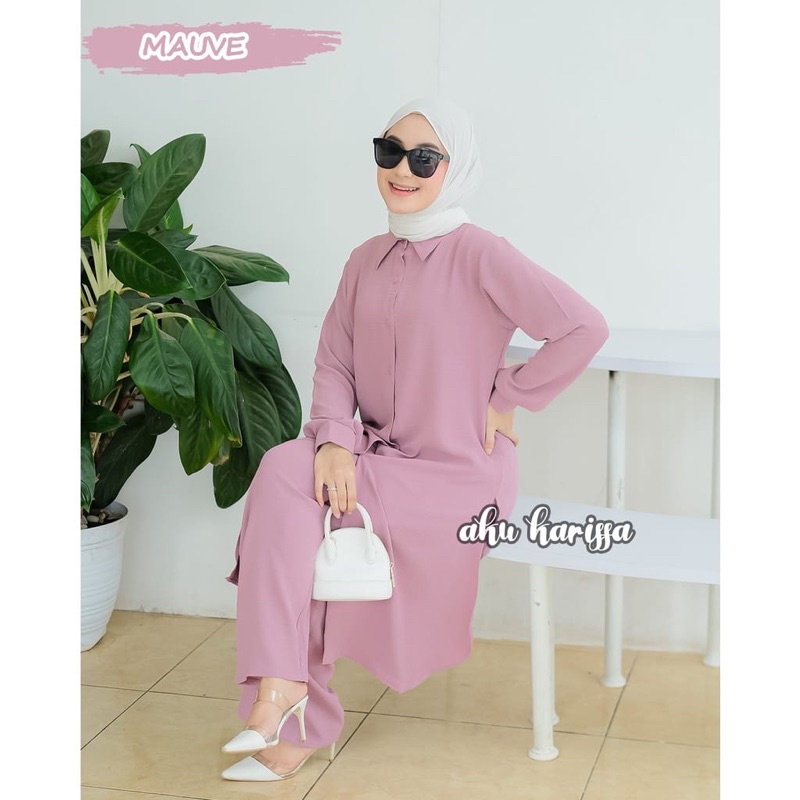 (MSB) ONE SET HARISSA DAILY TUNIK BUSUI SET RAYON UNIQLO