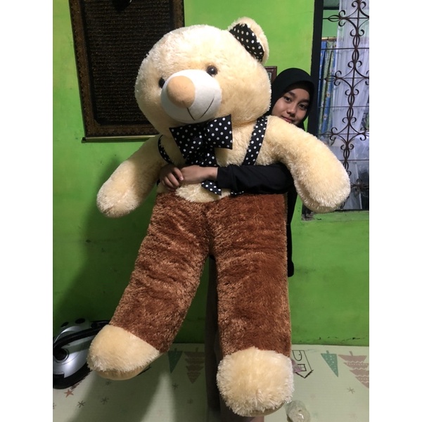 Boneka Teddy Bear BESAR Jojon  FLUFFY PLUFY PREMIUM 1.4Meter Label SNI