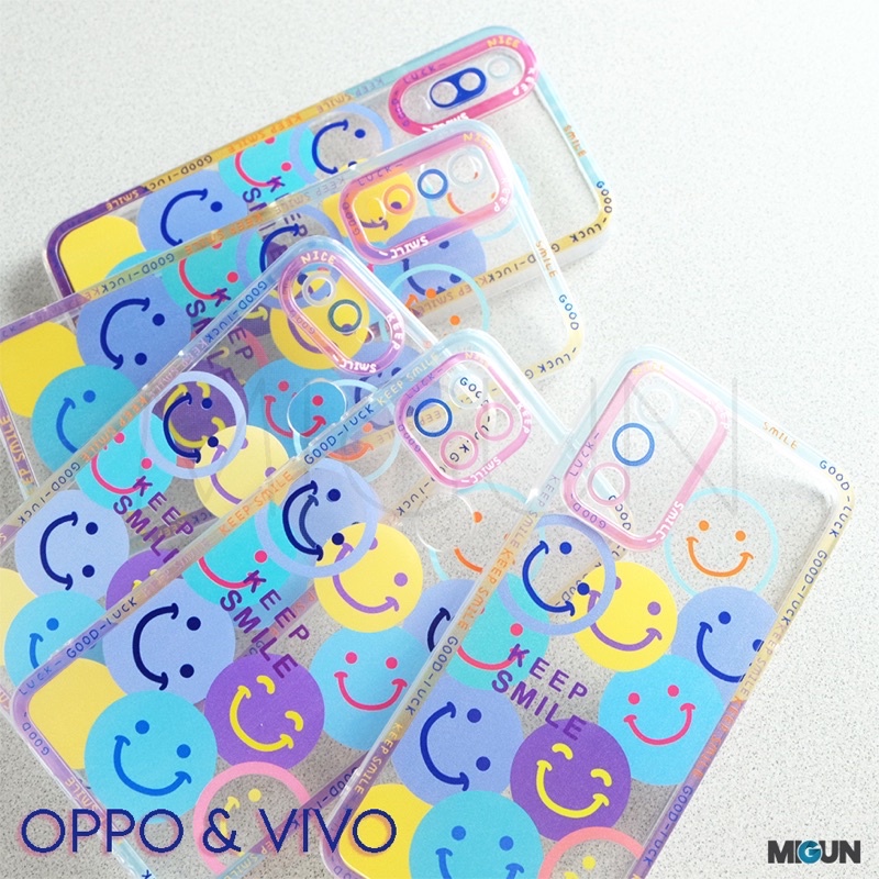 New! SMILE FACE Case For OPPO REALME VIVO A12 A5S A11K A7 A53 A54 A15 A16 A1K C2 C12 C15 C20 C11 Y15 Y17 Y12 Y20 Y12i A74 A95 Y30 Y50 Y91 Y93 Y95 Y91C Y30 Y50