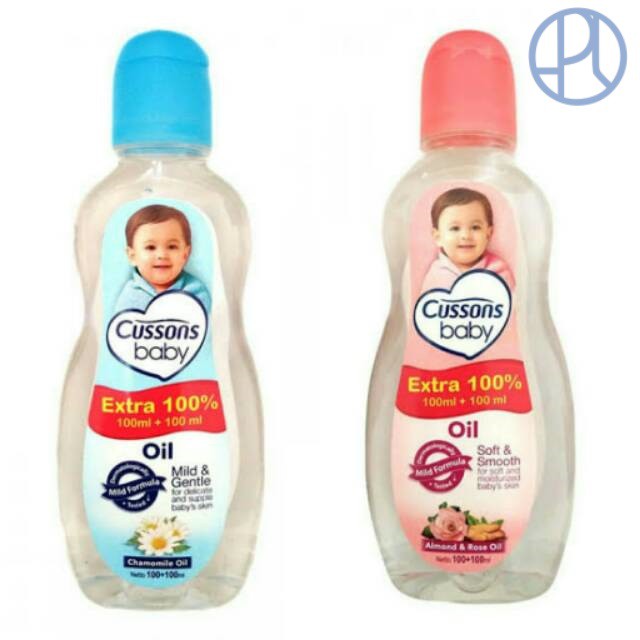 CUSSONS BABY OIL 100ML + 100ML MINYAK BAYI 100+100 PERLENGKAPAN MANDI CUSSON