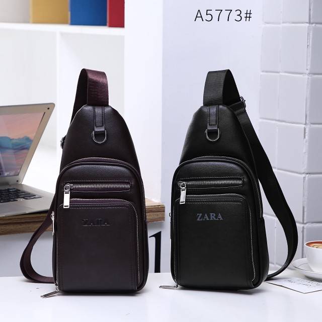 ZARA MATTHEW LEATHER SLING BAG FOR MAN A5773