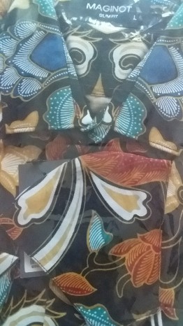 Maginot Kemeja Batik 2.0 Ardiya-ls Lengan Panjang Pria + Free Masker