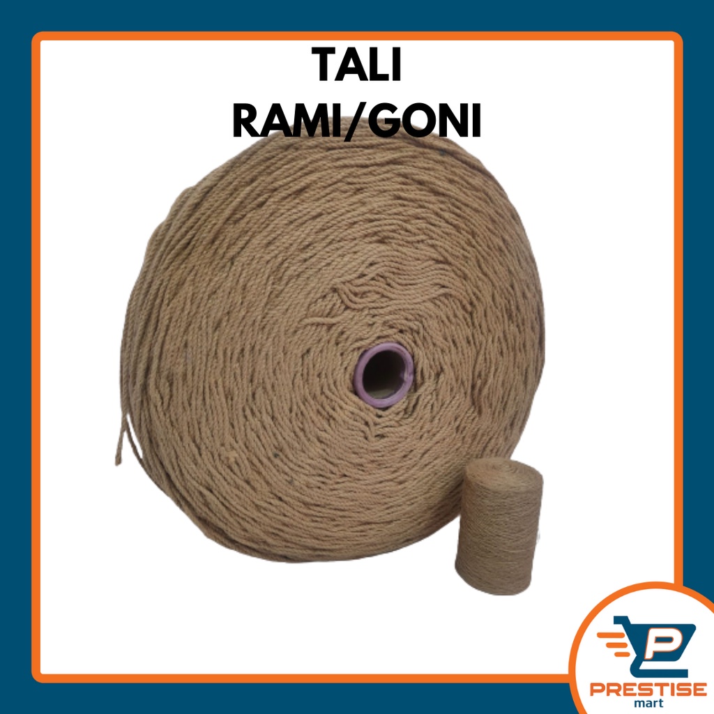 

Tali Rami Tali Goni Vintage Bungkus Kado Hang Tag Hampers Dekorasi Rustic 9PLY (tebal 5-6 mm) 10 Meter