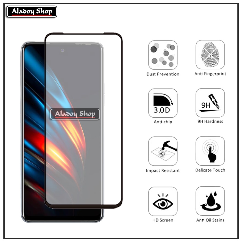 PAKET 3 IN 1 Tempered Glass Layar Tecno Pova 2 Free Tempered Glass Camera dan Skin Carbon