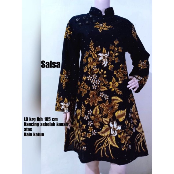 TUNIK BATIK CANTIK TERBARU ATASAN WANITA MODERN BAJU KERJA ELEGAN