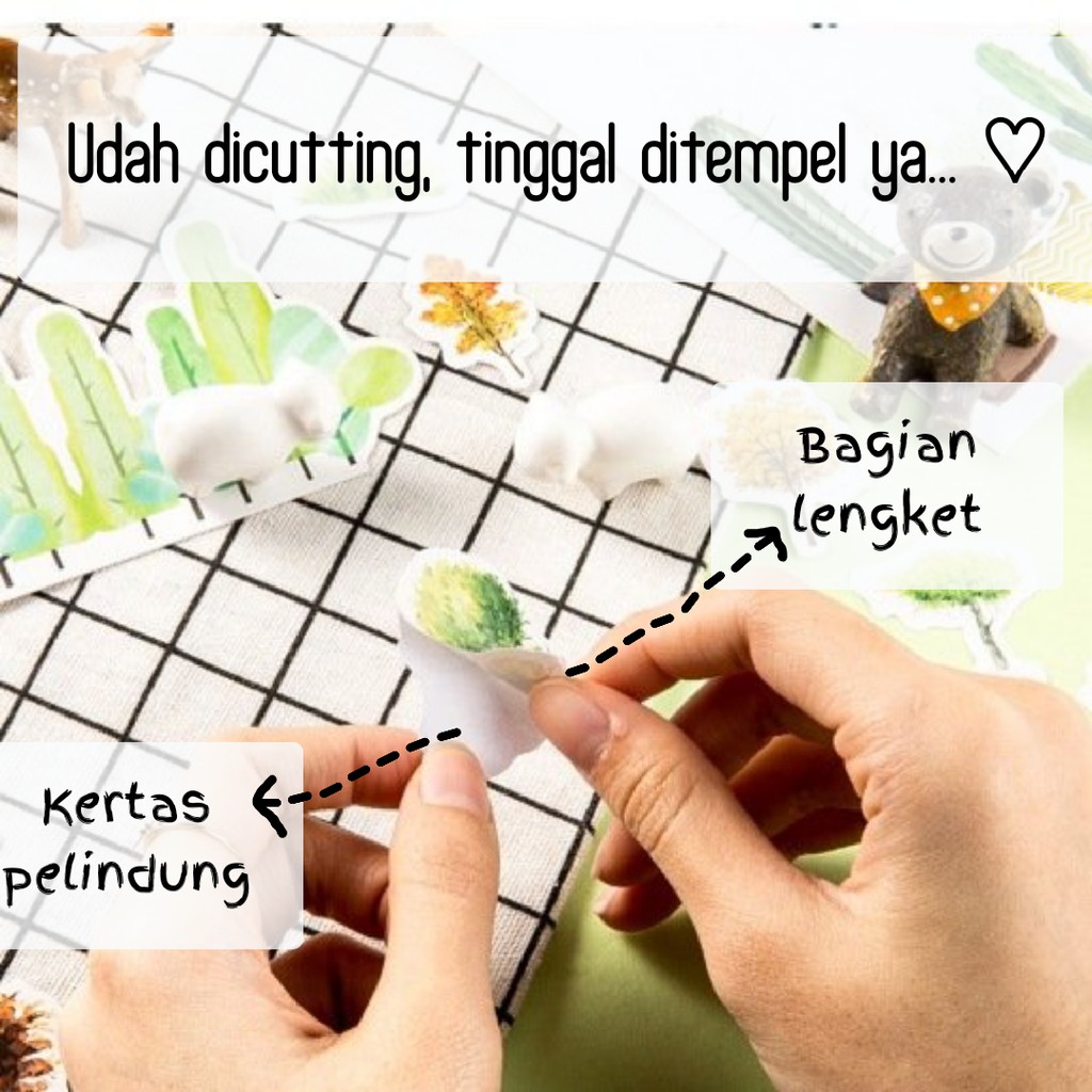 45pcs Aesthetic Stiker Box Lucu Murah Dekorasi Hias Diary/Journal/Scrapbook/DIY-4