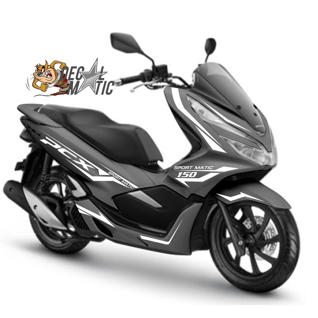 Striping Cutting Sticker Honda Pcx Silver Cspc02 Shopee Indonesia