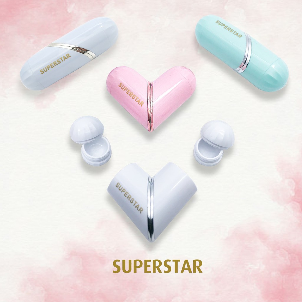 Kotak Lensa Superstar Heart travel kit tempat softlens