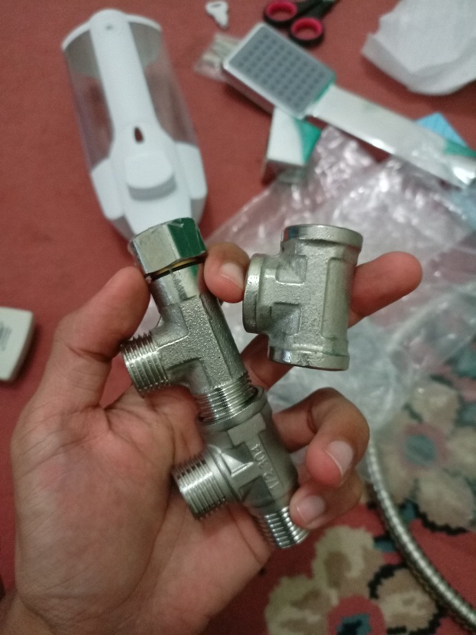 Tee Drat Dalam 1/2 Inch Stainles Steel 304 - Nepel Tee Drat Dalam Kran Pipa