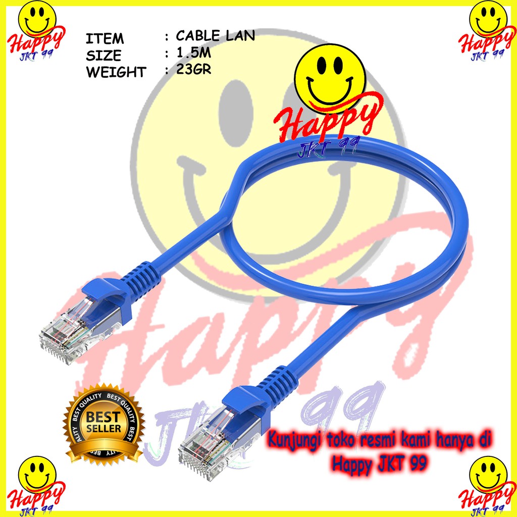 [ HAPPY JKT 99 ] KABEL LAN UTP 1.5M 1.5 M CAT5 CAT 5 METER