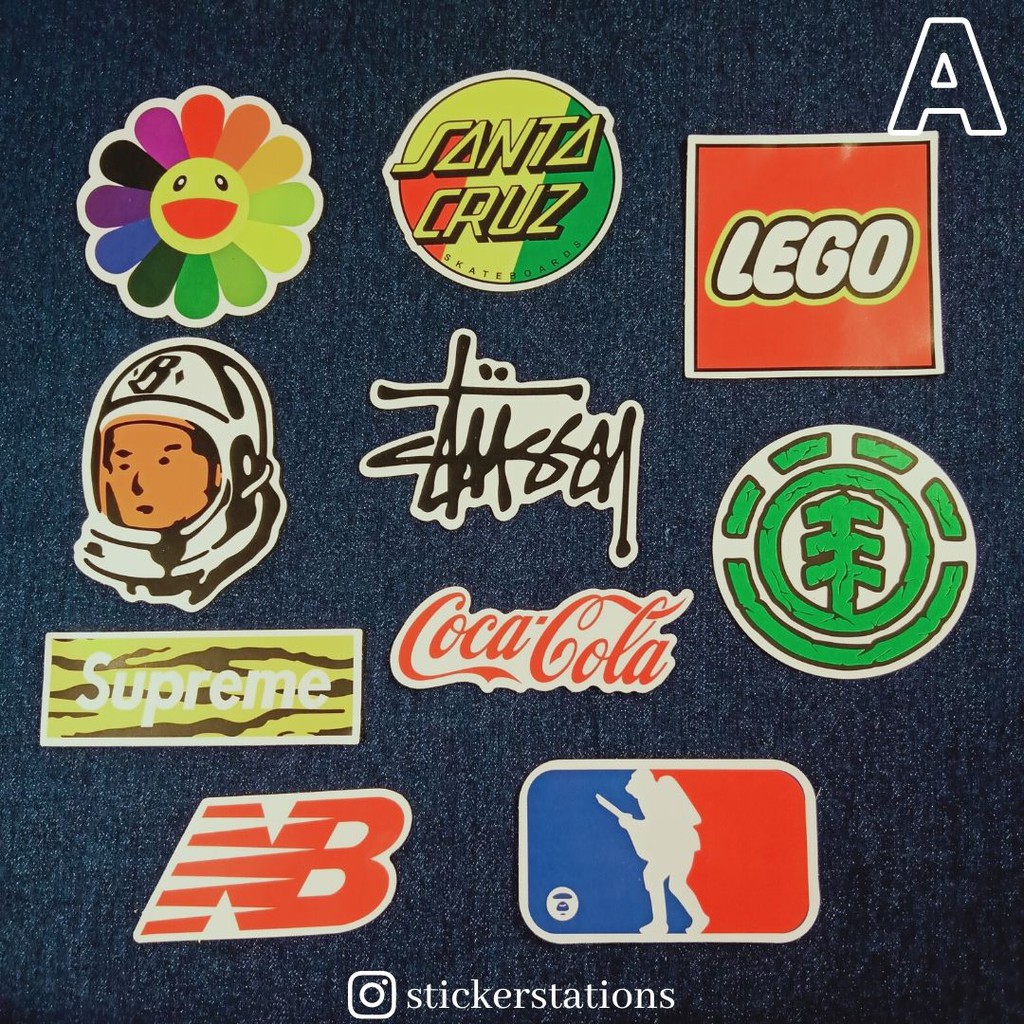 

Sticker Mix Logo Brand (2) 10Pcs