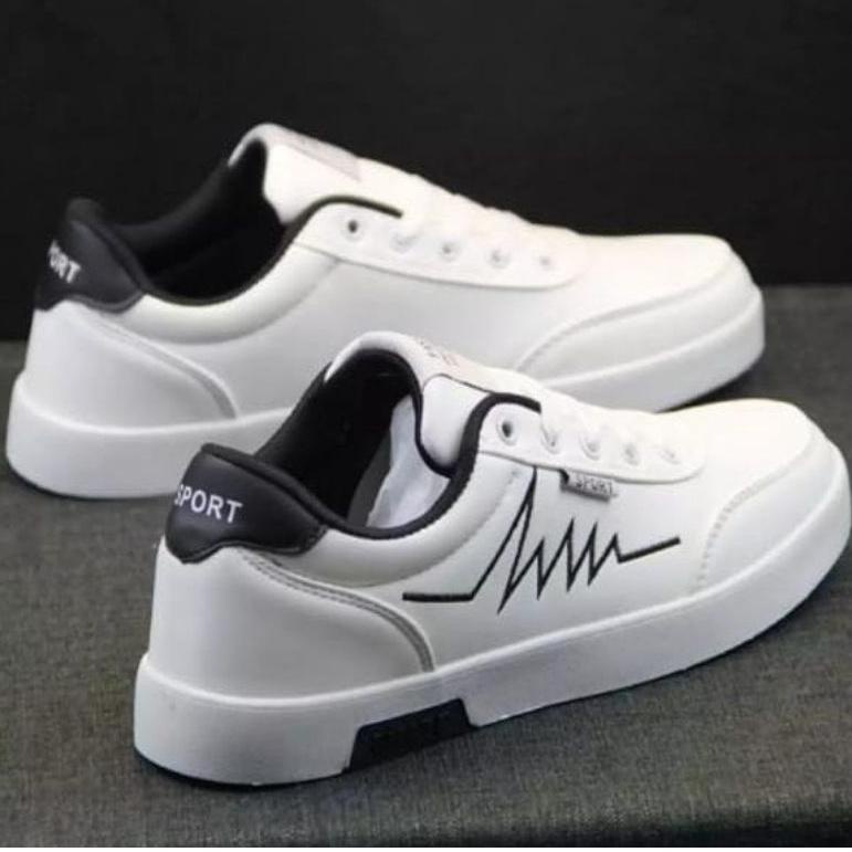 IDR.841658 ◦  SEPATU Sport pria Fashion sepatu keren sepatu Casual putih garis