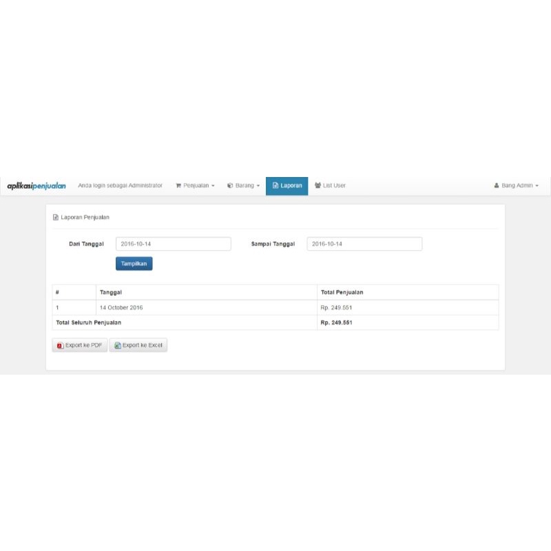 Aplikasi Penjualan Berbasis Web