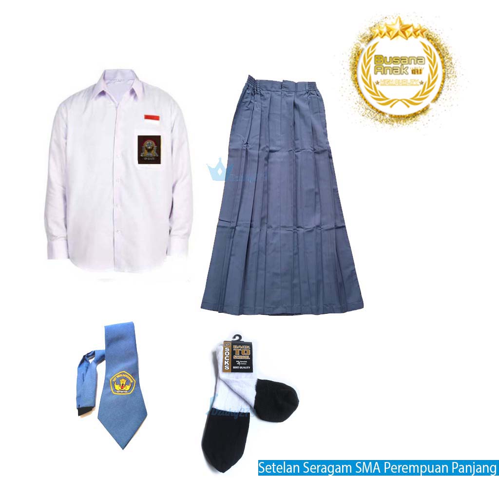 Seragam sekolah anak perempuan  SMA panjang panjang