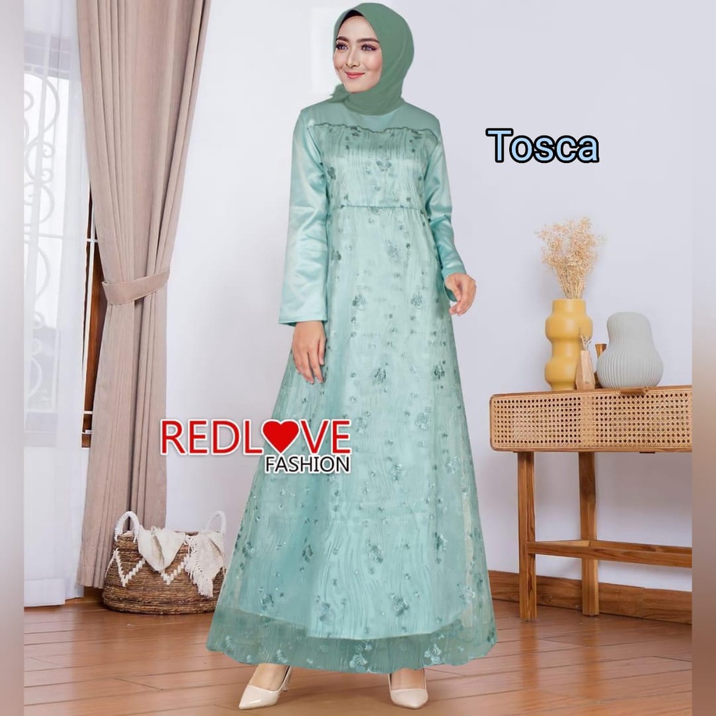 RED LOVE 136/(TERMURAH) GAMIS TILE BRUKAT MUTIARA PESTA / GAMIS TILE BRUKAT MUTIARA TERBARU / GAMIS TILE BRUKAT MUSLIMAH/ GAMIS MAXI FASHIE MUSLIMAH / GAMIS MAXSI TEEBARU