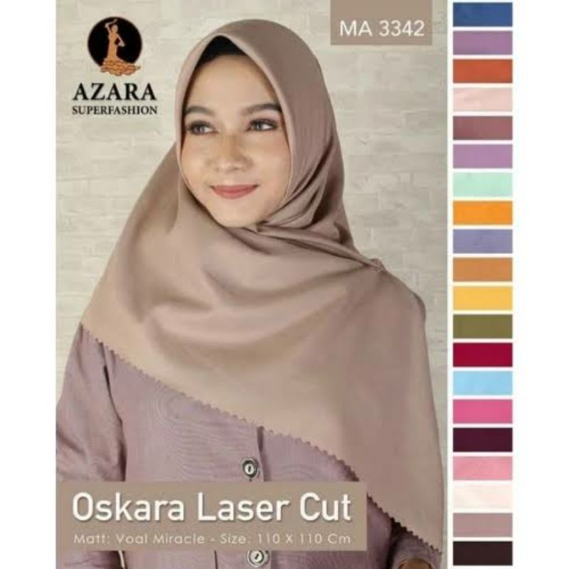 Hijab Voal Segiempat Oskara Laser Cut Azara