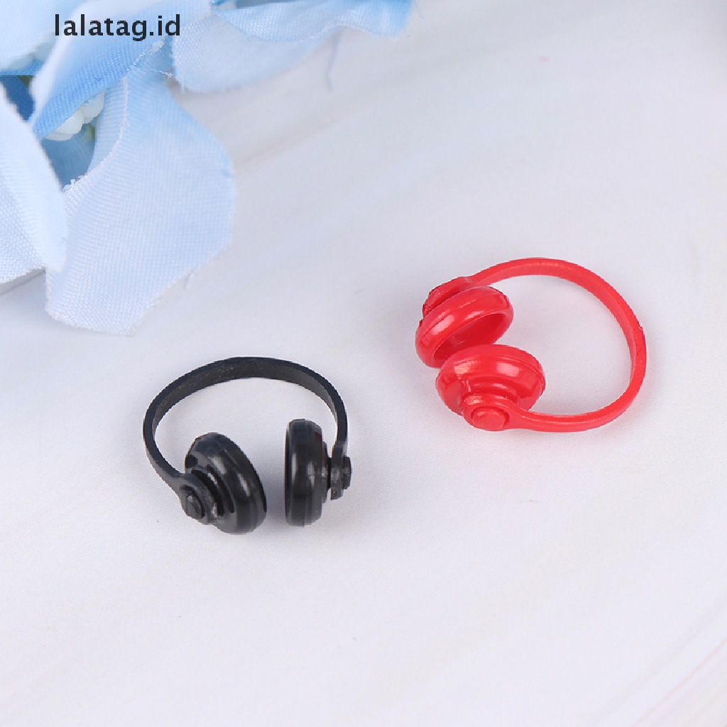 (lalatag) 2pcs Miniatur Headphone Wireless Bahan Plastik Untuk Dekorasi Rumah Boneka 1: 12 (ID)