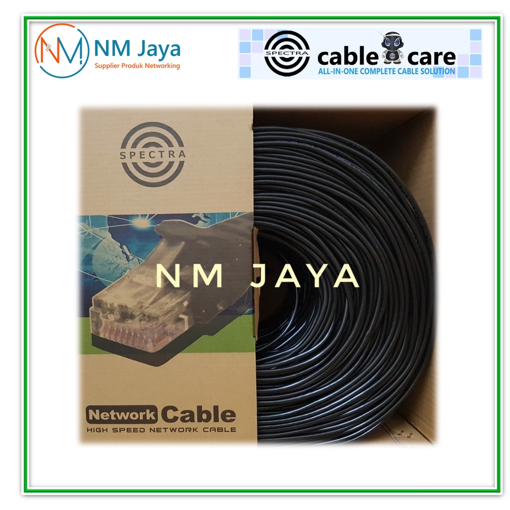 Kabel Lan Outdoor Spectra 305 meter FTP Cat5E Outdoor warna Hitam