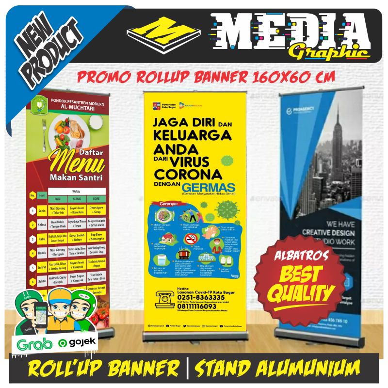 

ROLL BANER / STAND BANER / BANER CUSTOM / BANER MURAH