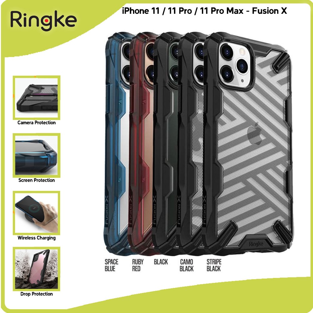 Ringke iPhone 11 11 Pro 11 Pro Max Fusion X Softcase Anti Crack Armor Tipis Tahan Banting