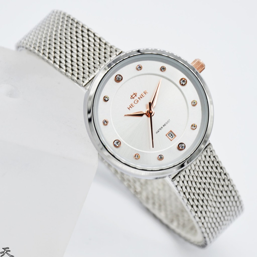 Jam Tagan wanita Hegner 1648LS RG/D32240H Original Stainless Steel - silver list rosegold