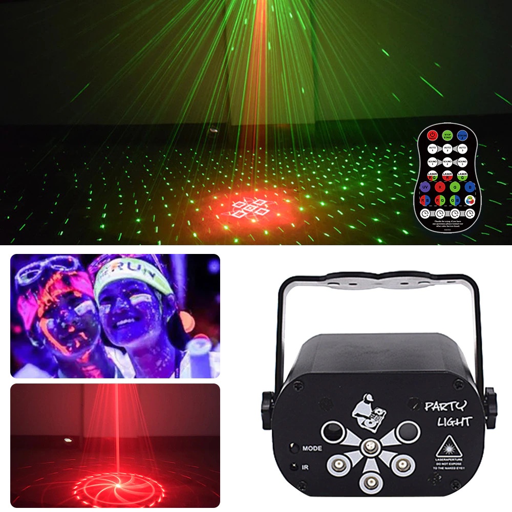 Proyektor Laser LED Lampu Disco DJ Party Lights 120 Patterns - M-RGB-62 - Black