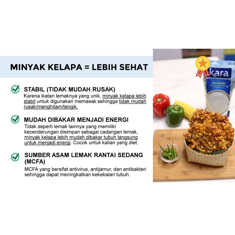 Kara Minyak Goreng Kelapa Coconut Cooking Oil 1L (Ed Juni 2024)