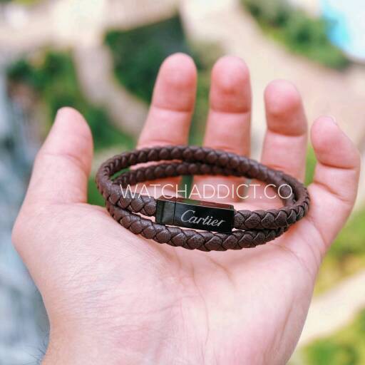 Gelang Tangan Pria / Cowok / Cartier / Brown