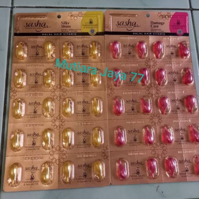 Sasha Blister Serum Hair Vitamin Rambut Isi 20 Silky Shine Damage Care