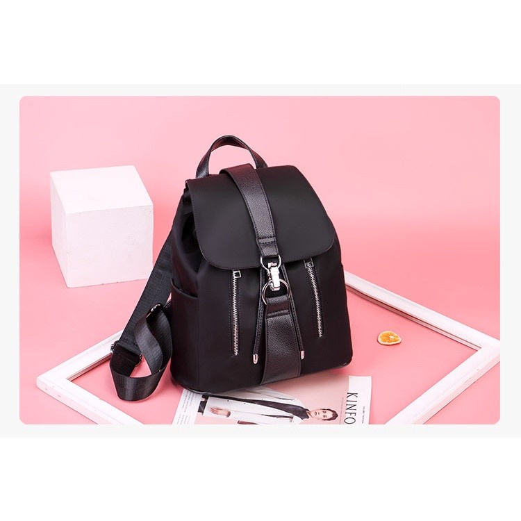 TB-22 tas ransel bahu hitam kampus sekolah backpack import