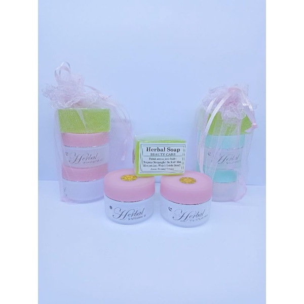 PAKET CREAM HERBAL ALGAE HOLO &quot;M&quot; PINK &amp; HIJAU