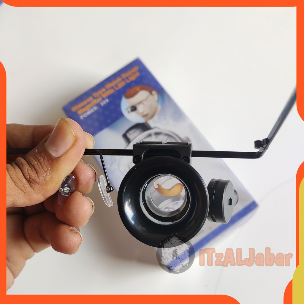 Eye loop 20x Led Kaca pembesar Alat servis jam tangan Elektronik