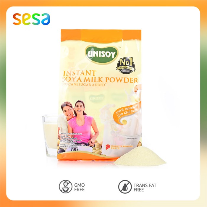 

Ee5F10 Unisoy Organic Soy Milk Sugar Free 240Gr (Isi 8Sachet @30Gr) 6Gddv