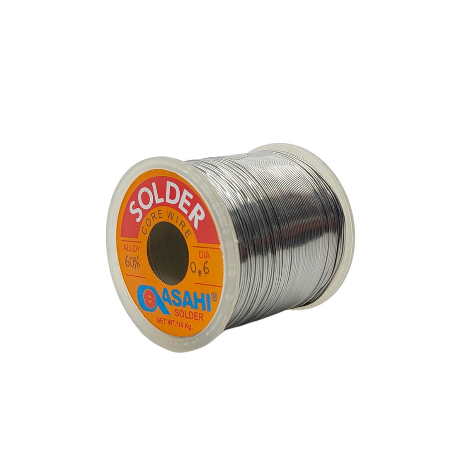 Timah Solder Asahi 0.6mm 1/4kg Timah Gulung 0.6 mm 1/4 kg Grade 60/40 Alloy 250gr