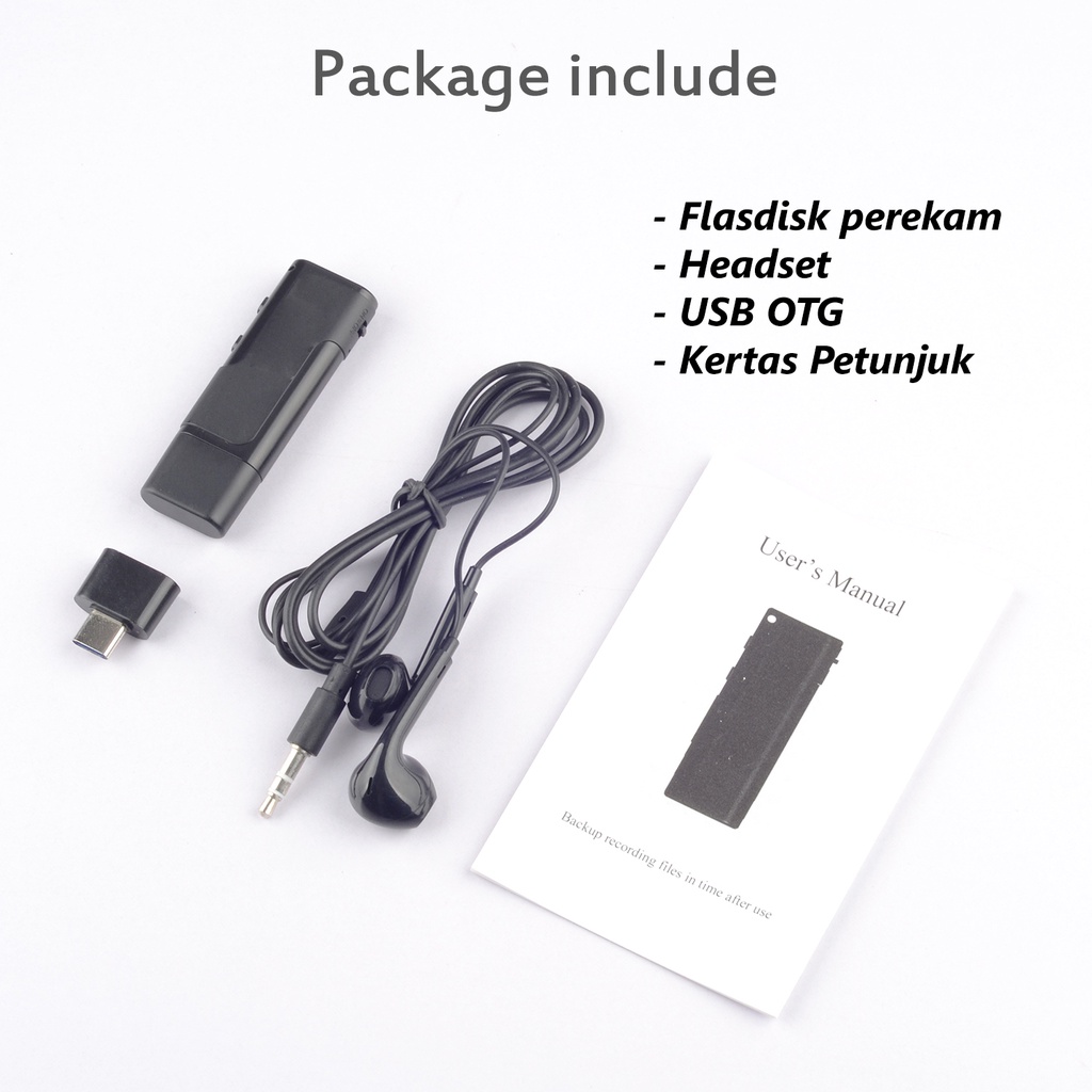 Flasdisk Perekam Suara Recorder 8GB Super Mini tersembunyi