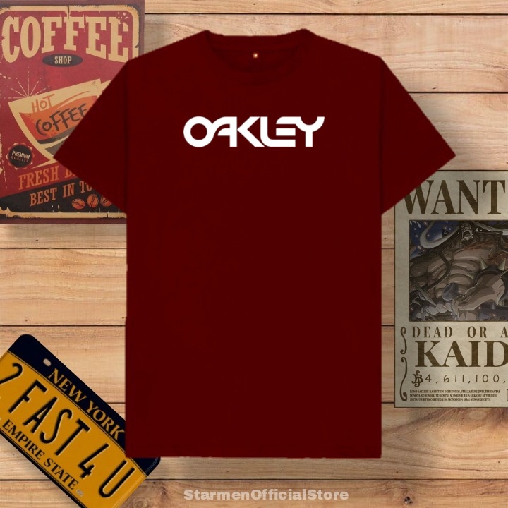 Kaos Distro Unisex OAKLEY Katun Combed 30s / sablon polyflex /polyflex premium / Pakaian Pria Wanita Atasan Cowok Cewek /kaos kekinian / kaos viral / tshirt tumbrl tee basic /SIZE M , L , XL , XXL / kaus oblong oversize kaos murah best seller ready