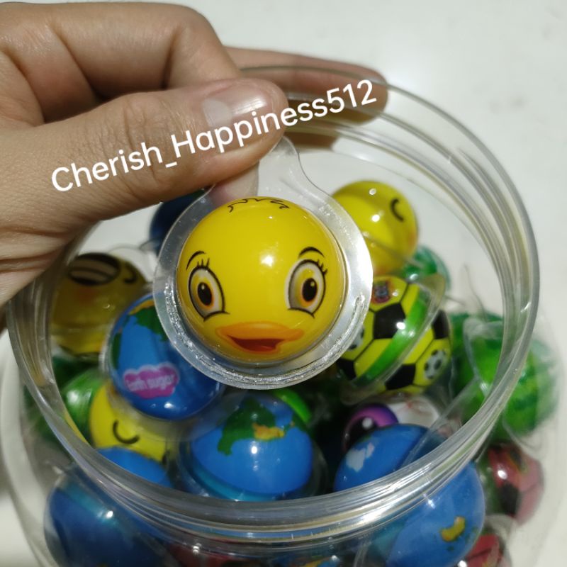 Permen Karet Viral Isi Jam Aneka Rasa Buah Bentuk Bola Dunia ~ Bumi ~ Bola ~ Emoticon Lucu (1 pcs)