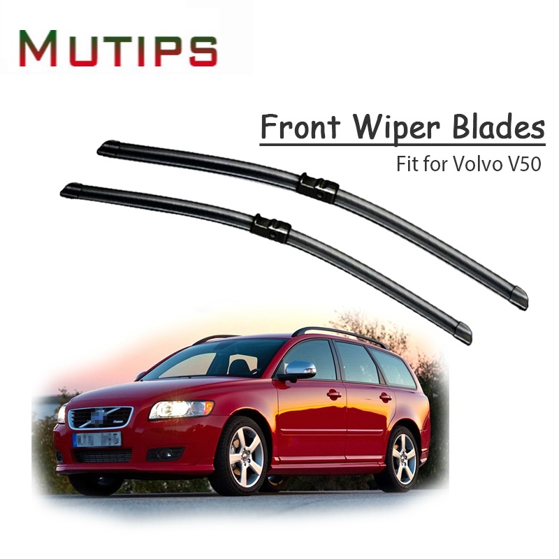 1 Set Karet Wiper Kaca Depan Mobil Untuk Volvo V50 2013 2012 2011 2010-2004