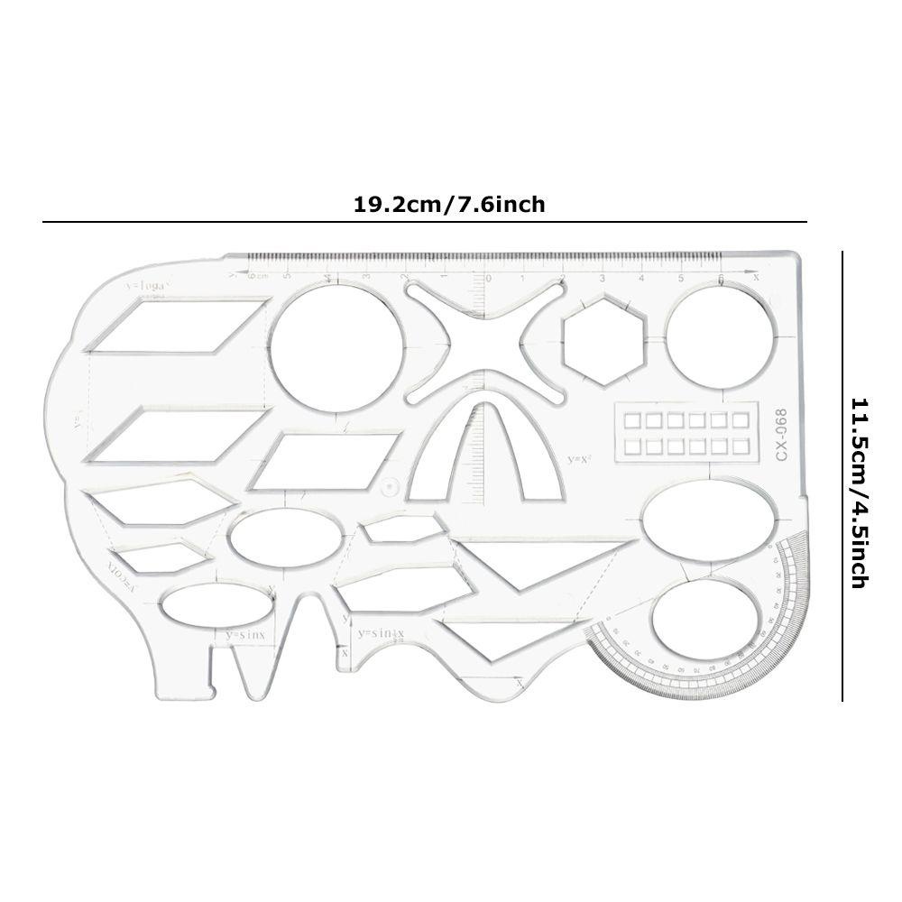 Penggaris Geometris Nanas New Alat Tulis Sekolah Geometri Matematika Pengukur Stensil