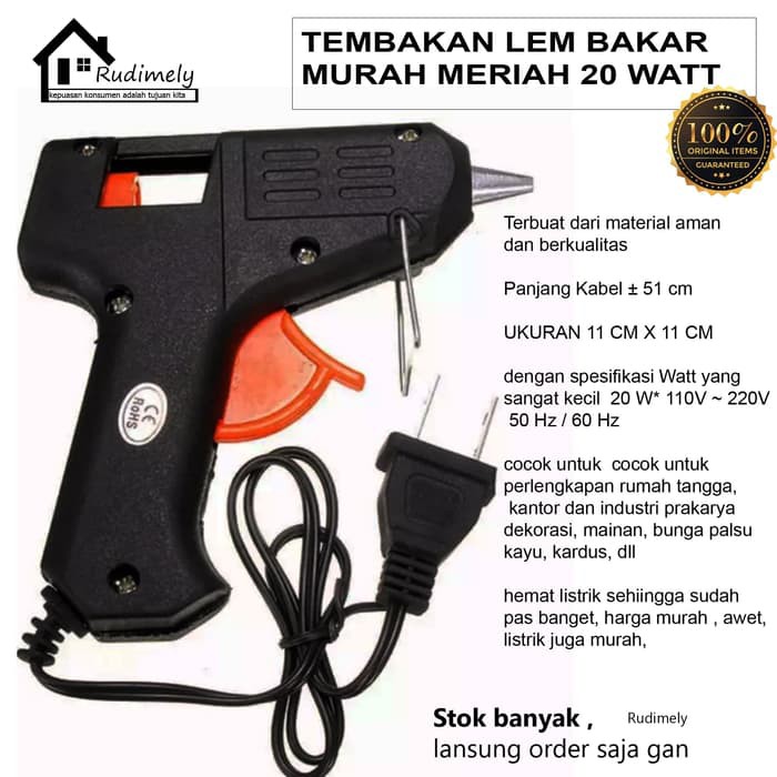 Grosir tembakan lem bakar glue gun 10-watt murah meriah cepat panas