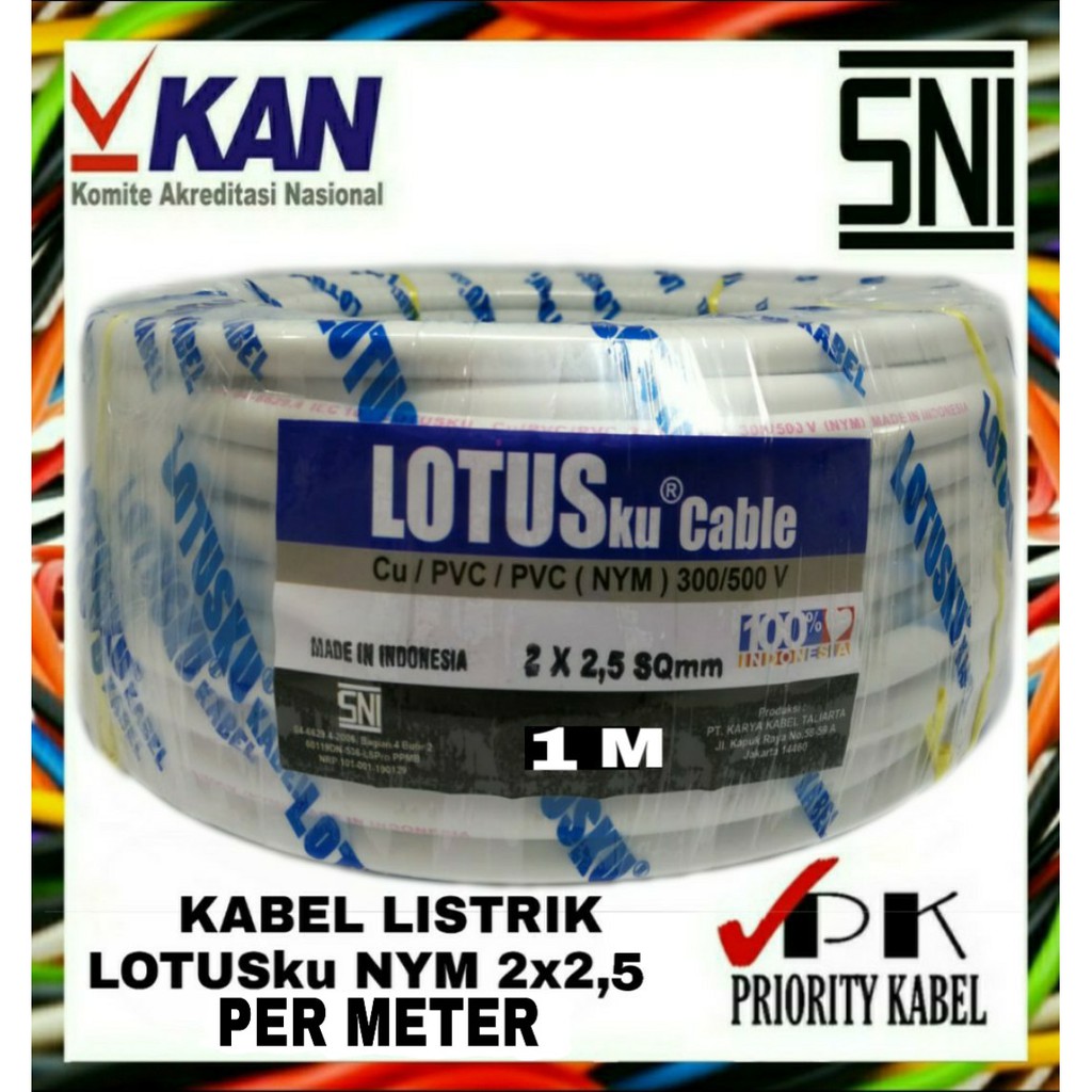 Kabel LOTUSku NYM 2x2,5 2x2.5 (Per Meter)