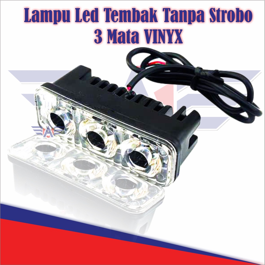 Lampu Led Tembak 3 Mata VINYX