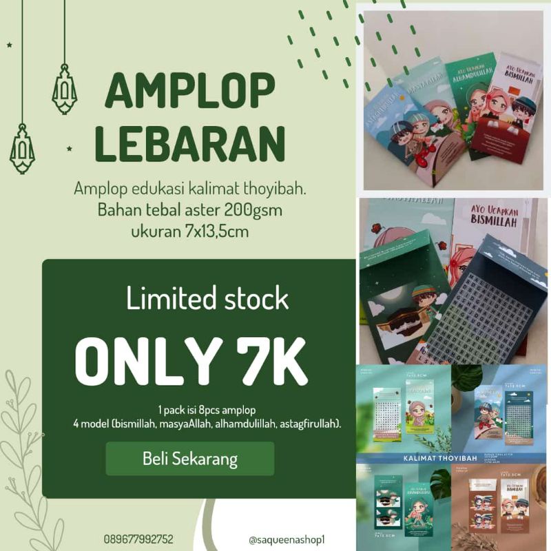 

amplop lebaran kalimat thoyibah