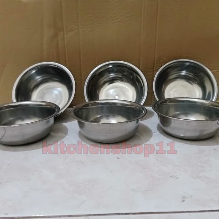 mangkok kobokan stainless 14cm / cetakan nasi tim / mangkok nasi tim / mangkok stainless kecil / mangkok sop / mangkok kuah / baskom stainless 14 cm / mangkok stainless