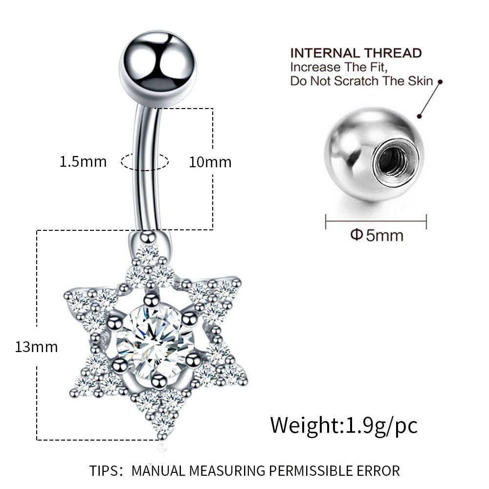 Perhiasan Tindik Perut Nanas Cinta Bedah Cubic Zirconia Cartilage Earring