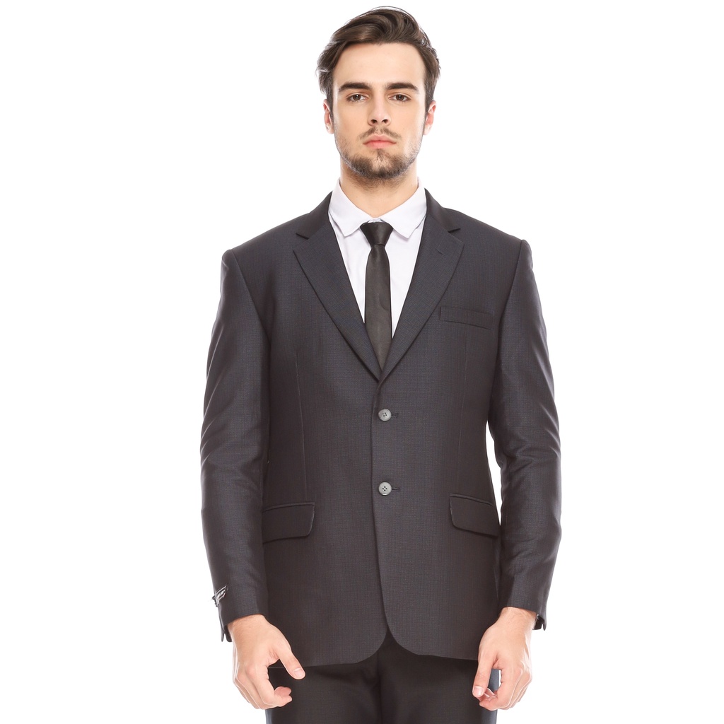 Andre Laurent Jas Formal Pria SlimFIT Kancing2 Navy 938ROME MOTIF|Jas Formal Pria