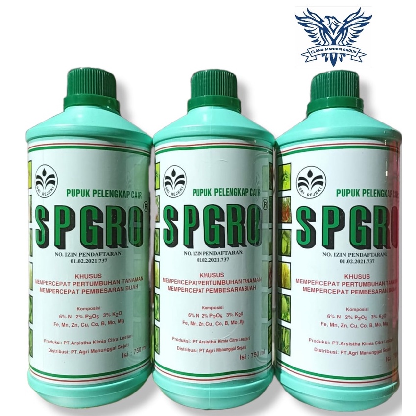 Pupuk Daun Cair Super gro Spgro Supergro Hijau 750 ML