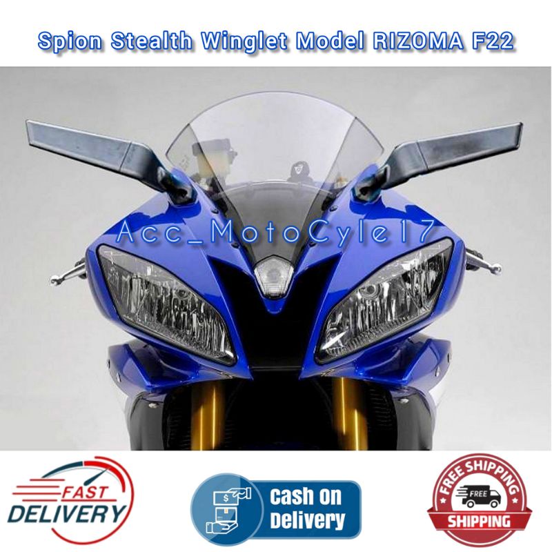 Spion Stealth Winglet Model RIZOMA For Ninja 250Fi /Ninja 250 Carbu/R15 V2/R25/CBR150/GSX. Original 